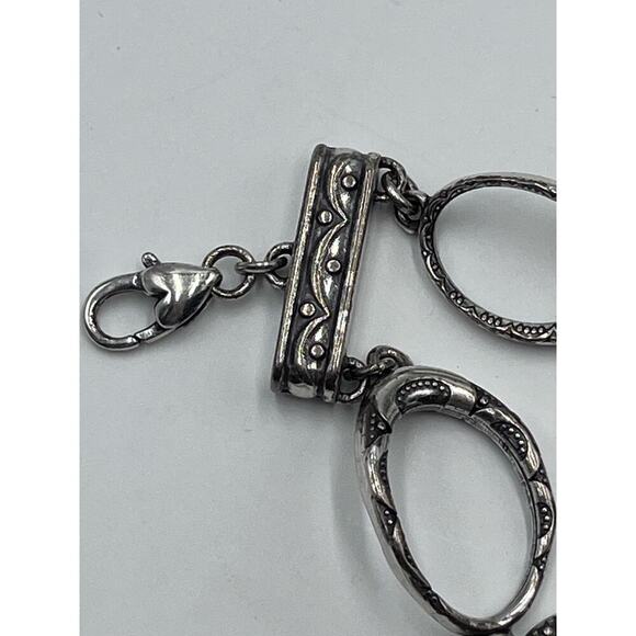 Brighton Signed Double Strand Oval Linked Bracelet - Picture 10 of 12